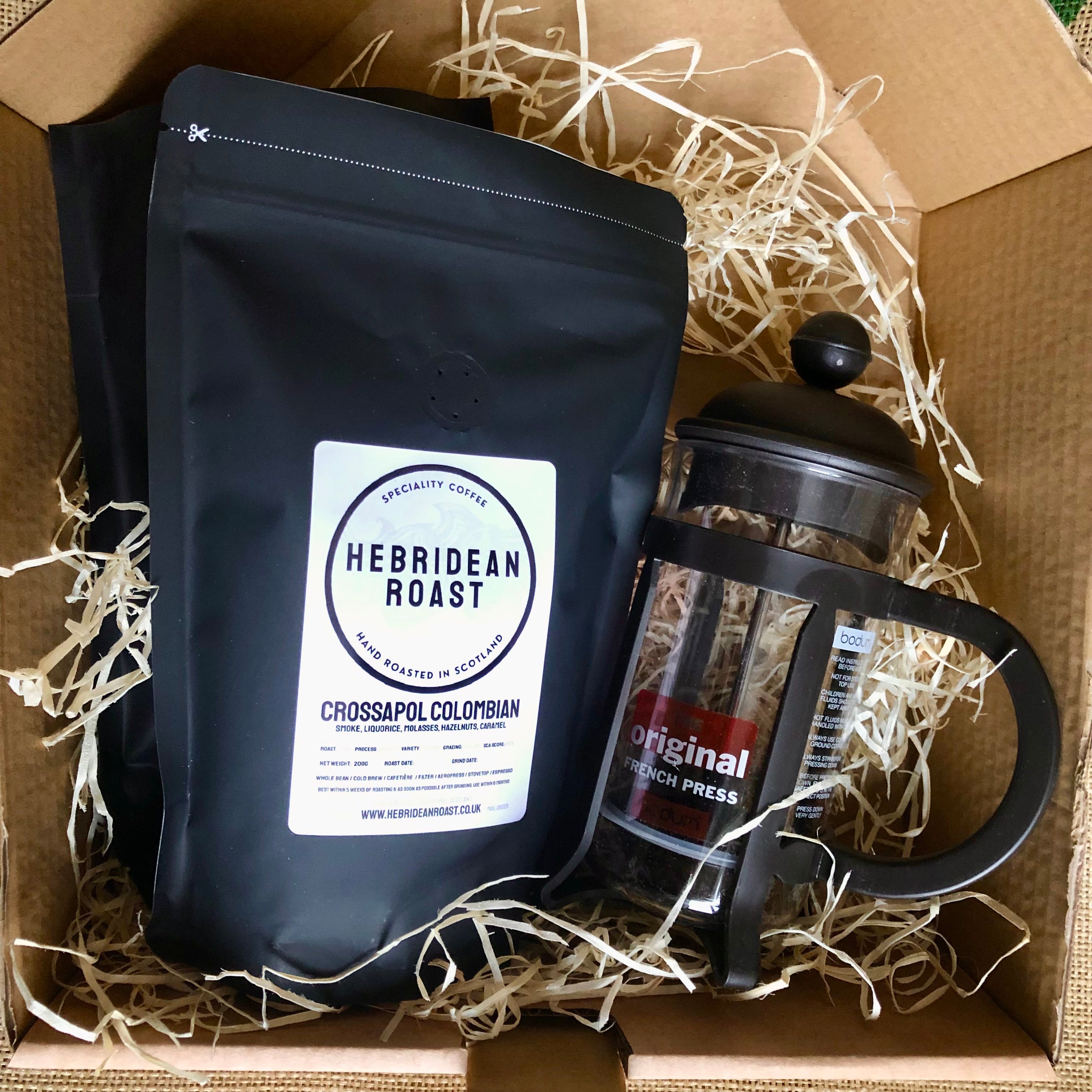Boxed Gift Set: Coffee & Bodum Cafetière